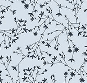 Stof Fabrics Dawn Twigs Lt. Blue Cotton Fabric By The Yard Stof Fabrics Dawn Twigs Lt. Blue Cotton Fabric By The Yard