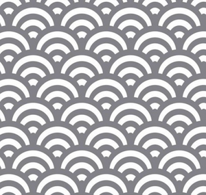 Stof Fabrics Duo Scallop Grey Cotton Fabric By The Yard Stof Fabrics Duo Scallop Grey Cotton Fabric By The Yard