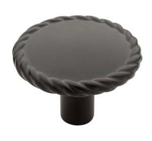 P23221W-FB 1 3/4" Flat Black Sisal Cabinet  Drawer Knob