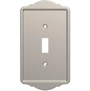 Brainerd B35858-SN Macedon Satin Nickel Single Switch Wall Plate Cover Brainerd B35858-SN Macedon Satin Nickel Single Switch Wall Plate Cover