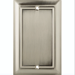 Brainerd Architectural Decorative Single Blank Switch Plate Satin Nickel Brainerd Architectural Decorative Single Blank Switch Plate Satin Nickel