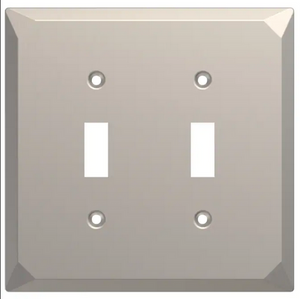 Brainerd W35849-SN Satin Nickel Mornington Double Switch Wall Plate Cover Brainerd W35849-SN Satin Nickel Mornington Double Switch Wall Plate Cover