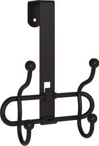 Franklin Brass OTD002F-FB Flat Black Double Over the Door Hook Franklin Brass OTD002F-FB Flat Black Double Over the Door Hook