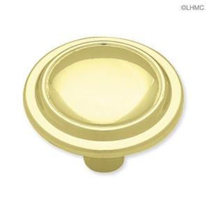 P40052V-PB-C Polished Brass Top Ring 1 1/4" Cabinet Drawer Knob