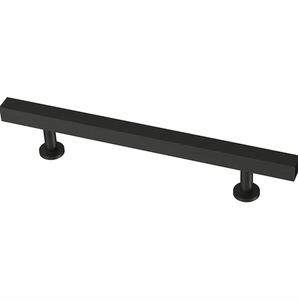 Brainerd P37257W-FB 5 1/16" (128mm) Flat Black Square Bar Cabinet Pull