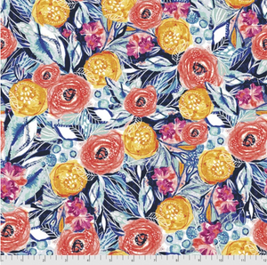 Kelli May-Krenz Boho Blooms Dancing Light Multi Fabric By The Yard Kelli May-Krenz Boho Blooms Dancing Light Multi Fabric By The Yard