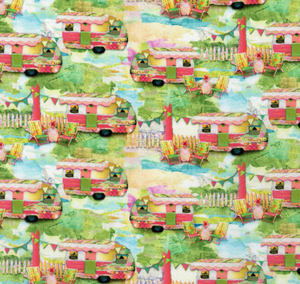 3 Wishes My Happy Place Campers Multi Fabric By The Yard 3 Wishes My Happy Place Campers Multi Fabric By The Yard