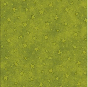 Henry Glass Starry Basics Stars Lime Green Cotton Fabric By The Yard