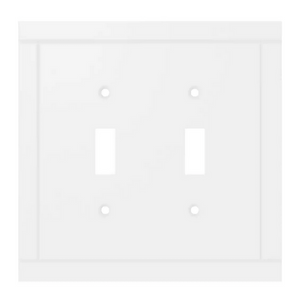 Liberty W44656-PW Craftsman Double Switch Cover Plate Pure White Liberty W44656-PW Craftsman Double Switch Cover Plate Pure White