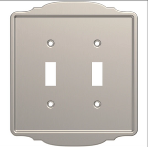 Brainerd W35861-SN Macedon Satin Nickel Double Switch Wall Plate Cover Brainerd W35861-SN Macedon Satin Nickel Double Switch Wall Plate Cover