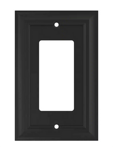 Brainerd Architectural Decorative Single GFCI Decora Plate Flat Black Brainerd Architectural Decorative Single GFCI Decora Plate Flat Black