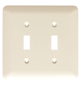 Brainerd W10246-LAL Stamped Light Almond Double Switch Cover Plate Brainerd W10246-LAL Stamped Light Almond Double Switch Cover Plate