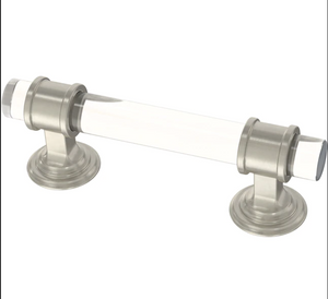 Brainerd P42221W-116 Clear Acrylic & Satin Nickel 3" Cabinet Drawer Bar Pull Brainerd P42221W-116 Clear Acrylic & Satin Nickel 3" Cabinet Drawer Bar Pull