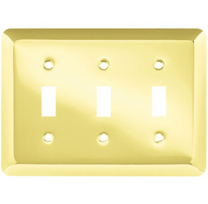Style Selections W10247-PB Stamped Triple Switch Wall Plate Cover Style Selections W10247-PB Stamped Triple Switch Wall Plate Cover