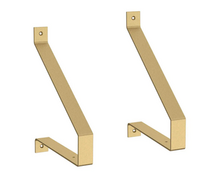 Liberty S42664C-523 Painted Brushed Brass 8 1/8" Rustic Decorative Shelf Bracket (2-Pack)