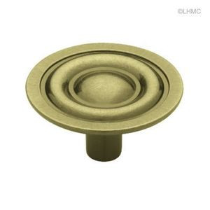Liberty P635BCW-LAN Lancaster Antique Brass Round Target Cabinet Drawer Pull Knob