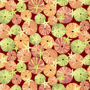 Studio E Deep Blue Sea Urchins Red Fabric By The Yard Studio E Deep Blue Sea Urchins Red Fabric By The Yard