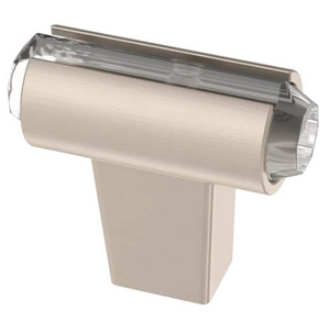 Liberty P43853C-116 Clear Acrylic & Satin Nickel 1 7/16" Cabinet Drawer Bar Knob Liberty P43853C-116 Clear Acrylic & Satin Nickel 1 7/16" Cabinet Drawer Bar Knob