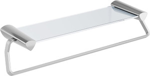 Delta Zura 77480 24" Bath Towel Bar w/ Glass Shelf Polished Chrome Finish Delta Zura 77480 24" Bath Towel Bar w/ Glass Shelf Polished Chrome Finish