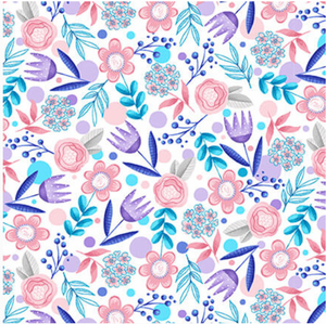 Blank Quilting Sparkle Like a Unicorn Floral White Fabric By The Yard Blank Quilting Sparkle Like a Unicorn Floral White Fabric By The Yard