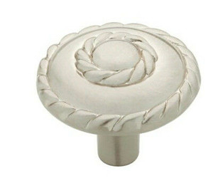 PBF222W-SN  Satin Nickel 1 9/16" Double Rope Cabinet Drawer Knob