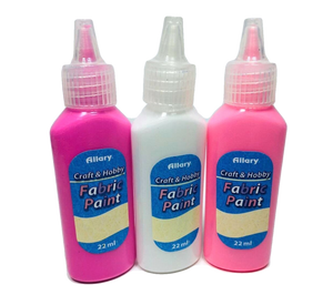 Allary Craft & Hobby Fabric Paint Light Colors 3 Pack Allary Craft & Hobby Fabric Paint Light Colors 3 Pack