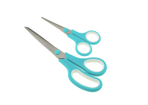 Allary 2 Pack Ultra Sharp Premium Fabric Scissor Set w/ Comfort Handles Allary 2 Pack Ultra Sharp Premium Fabric Scissor Set w/ Comfort Handles
