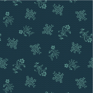 Henry Glass Lille Bouquets & Diamonds Teal Fabric By The Yard Henry Glass Lille Bouquets & Diamonds Teal Fabric By The Yard