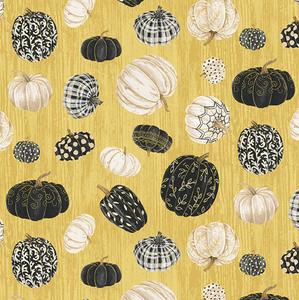 Henry Glass Fall Potpourri Tossed Pumpkins Mustard Fabric By The Yard Henry Glass Fall Potpourri Tossed Pumpkins Mustard Fabric By The Yard