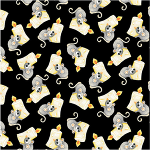 Henry Glass Boo! Glow Tossed Mice Black Fabric By The Yard Henry Glass Boo! Glow Tossed Mice Black Fabric By The Yard