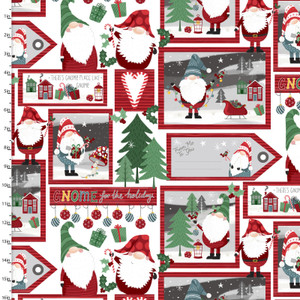 3 Wishes I'll Be Gnome For Christmas Gnome Patch White Cotton Fabric By Yard 3 Wishes I'll Be Gnome For Christmas Gnome Patch White Cotton Fabric By Yard