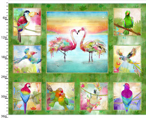 3 Wishes Tropicolor Birds Lg Panel Multi Cotton Fabric By Yard 3 Wishes Tropicolor Birds Lg Panel Multi Cotton Fabric By Yard