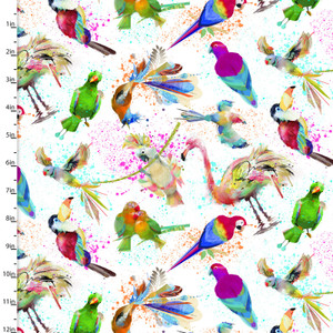 3 Wishes Tropicolor Birds Vibrant Birds Multi Cotton Fabric By Yard 3 Wishes Tropicolor Birds Vibrant Birds Multi Cotton Fabric By Yard