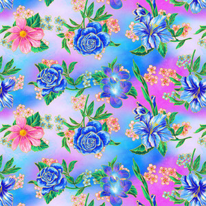Blank Quilting Sunrise Garden Floral Pink Fabric By The Yard Blank Quilting Sunrise Garden Floral Pink Fabric By The Yard