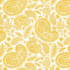 Blank Quilting Mellow Yellow Paisley White Cotton Fabric By The Yard Blank Quilting Mellow Yellow Paisley White Cotton Fabric By The Yard