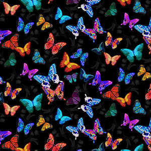 Blank Quilting Mariposa Dance Scattered Butterfly Black Cotton Fabric By The Yard Blank Quilting Mariposa Dance Scattered Butterfly Black Cotton Fabric By The Yard