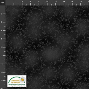 Stof Petit Vigga Rose Branches Black Cotton Fabric By The Yard Stof Petit Vigga Rose Branches Black Cotton Fabric By The Yard