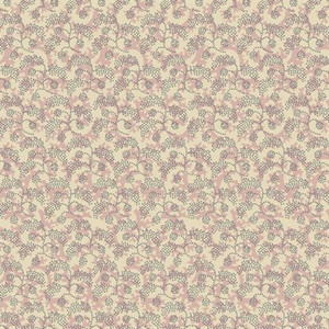 Stof Quilter's Basic Harmony Floral Sprigs Pink Cream Cotton Fabric By The Yard Stof Quilter's Basic Harmony Floral Sprigs Pink Cream Cotton Fabric By The Yard