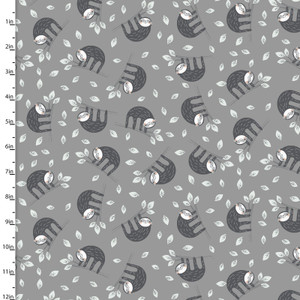 3 Wishes Oh My Safari Friends Hanging Sloths Gray Cotton Flannel Fabric By Yard 3 Wishes Oh My Safari Friends Hanging Sloths Gray Cotton Flannel Fabric By Yard