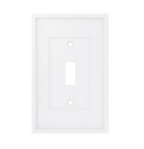 Liberty W44691-PW Simple Framed Single Switch Wall Plate Cover Pure White Liberty W44691-PW Simple Framed Single Switch Wall Plate Cover Pure White
