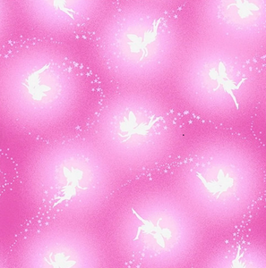 Henry Glass Pixies & Petals Tossed Pixies Pink Cotton Fabric By The Yard Henry Glass Pixies & Petals Tossed Pixies Pink Cotton Fabric By The Yard