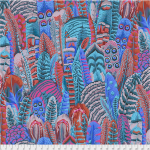 Free Spirit Philip Jacobs Feathers Turquoise Fabric By The Yard