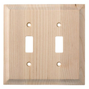 Liberty W29447-UN Unfinished Wood Double Switch Wall Plate Cover Liberty W29447-UN Unfinished Wood Double Switch Wall Plate Cover