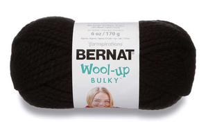 Bernat Wool Up Bulky Black 6 oz Knitting & Crochet Yarn Bernat Wool Up Bulky Black 6 oz Knitting & Crochet Yarn