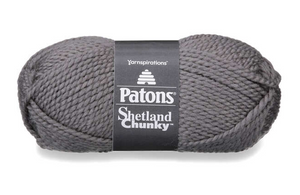 Patons Shetland Chunky Oxford Gray Wool Blend Knitting & Crochet Yarn Patons Shetland Chunky Oxford Gray Wool Blend Knitting & Crochet Yarn