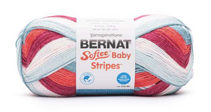 Bernat Softee Baby Stripes Rocket Pop 250g Knitting & Crochet Yarn Bernat Softee Baby Stripes Rocket Pop 250g Knitting & Crochet Yarn