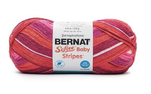 Bernat Softee Baby Stripes Verry Berry 250g Knitting & Crochet Yarn Bernat Softee Baby Stripes Verry Berry 250g Knitting & Crochet Yarn