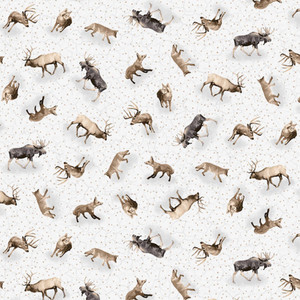 Henry Glass Woodland Whispers Tossed Animals Lt Gray Fabric By The Yard Henry Glass Woodland Whispers Tossed Animals Lt Gray Fabric By The Yard