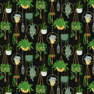 Free Spirit Cori Dantini Garden Girls Hanging Plants Black Cotton Fabric By Yd Free Spirit Cori Dantini Garden Girls Hanging Plants Black Cotton Fabric By Yd