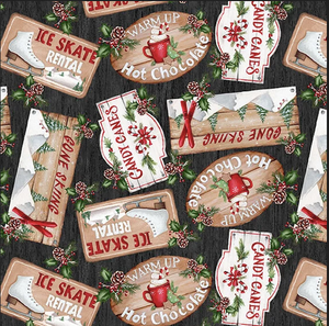Blank Quilting Making Spirits Bright Christmas Signs Cotton Fabric By The Yard Blank Quilting Making Spirits Bright Christmas Signs Cotton Fabric By The Yard